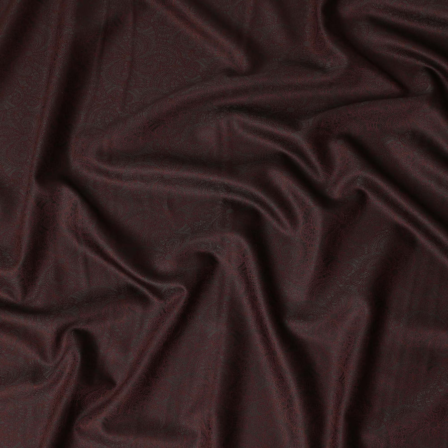 Rich Maroon Premium Italian Blended Wool Jacquard Jacketing Fabric 3.50 Mtrs Length 150 Cms Width Smooth Soft Durable Wrinkle Resistant Luxury Material for Blazers Jackets-D28616 - Regal Fabrics