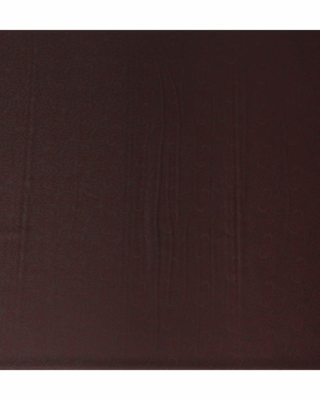 Rich Maroon Premium Italian Blended Wool Jacquard Jacketing Fabric 3.50 Mtrs Length 150 Cms Width Smooth Soft Durable Wrinkle Resistant Luxury Material for Blazers Jackets-D28616 - Regal Fabrics