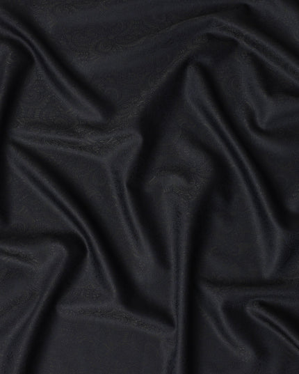 Dark Midnight Blue Premium Italian Blended Wool Jacquard Jacketing Fabric 150 Cms Width Smooth Soft Luxurious Durable Wrinkle Resistant Material for Blazers Jackets-D28619 - Regal Fabrics