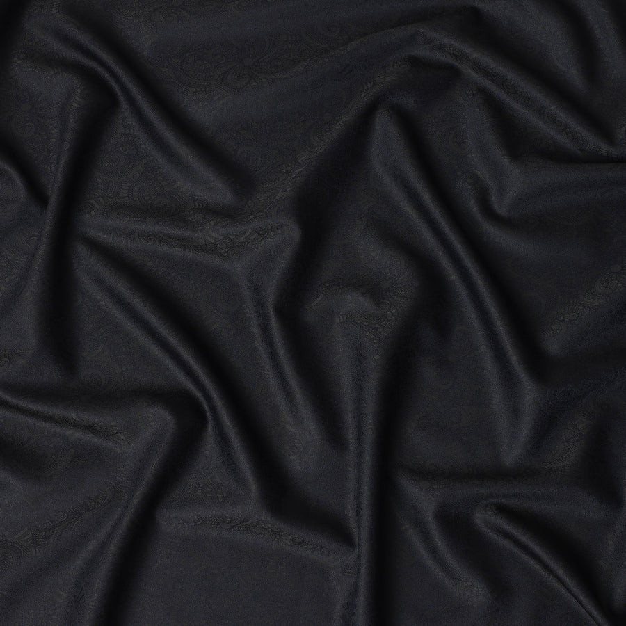 Dark Midnight Blue Premium Italian Blended Wool Jacquard Jacketing Fabric 150 Cms Width Smooth Soft Luxurious Durable Wrinkle Resistant Material for Blazers Jackets-D28619 - Regal Fabrics