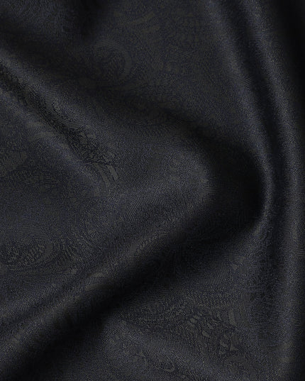 Dark Midnight Blue Premium Italian Blended Wool Jacquard Jacketing Fabric 150 Cms Width Smooth Soft Luxurious Durable Wrinkle Resistant Material for Blazers Jackets-D28619 - Regal Fabrics