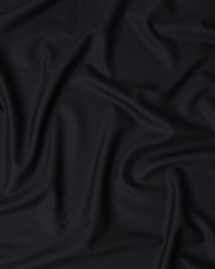 Super 160 Black Italian Wool Suiting Fabric 150cm