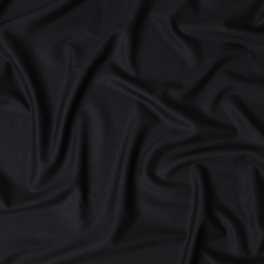Super 160 Black Italian Wool Suiting Fabric 150cm