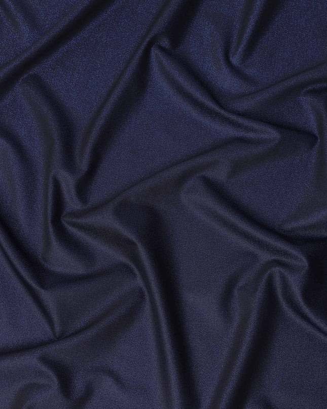 Navy Blue Premium Italian Blended Wool Suiting Fabric 150 Cms Width Smooth Soft Luxurious Durable Wrinkle Resistant Material for Jacketing-D28607 - Regal Fabrics
