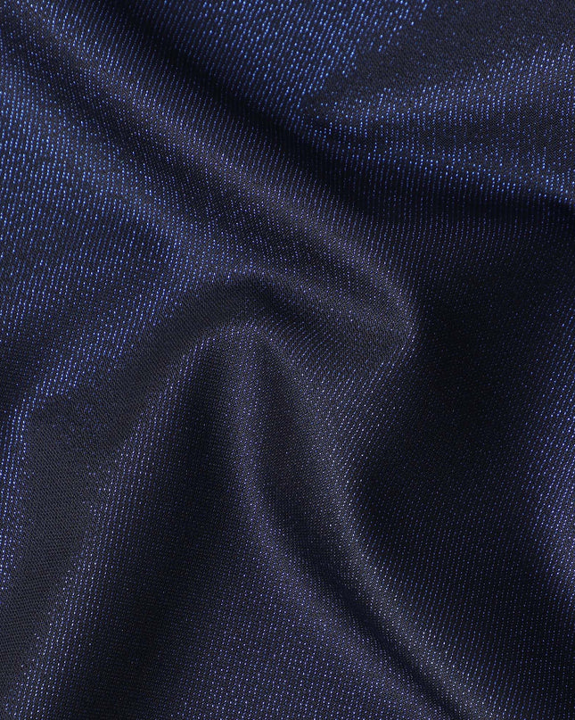 Navy Blue Premium Italian Blended Wool Suiting Fabric 150 Cms Width Smooth Soft Luxurious Durable Wrinkle Resistant Material for Jacketing-D28607 - Regal Fabrics