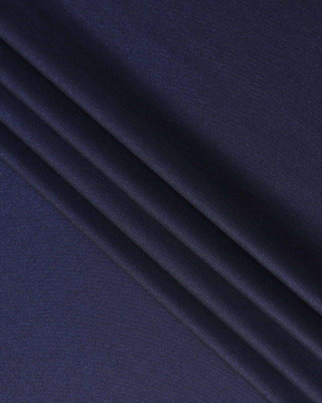 Navy Blue Premium Italian Blended Wool Suiting Fabric 150 Cms Width Smooth Soft Luxurious Durable Wrinkle Resistant Material for Jacketing-D28607 - Regal Fabrics