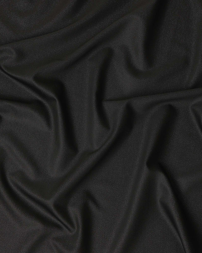 Black Premium Italian Blended Wool Jacketing Fabric 150 Cms Width Smooth Soft Luxurious Durable Wrinkle Resistant Material for Blazers Jackets Formal Wear-D28610 - Regal Fabrics