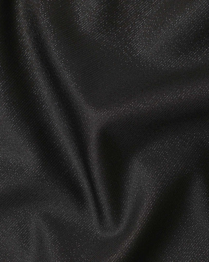 Black Premium Italian Blended Wool Jacketing Fabric 150 Cms Width Smooth Soft Luxurious Durable Wrinkle Resistant Material for Blazers Jackets Formal Wear-D28610 - Regal Fabrics