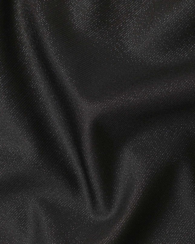 Black Premium Italian Blended Wool Jacketing Fabric 150 Cms Width Smooth Soft Luxurious Durable Wrinkle Resistant Material for Blazers Jackets Formal Wear-D28610 - Regal Fabrics