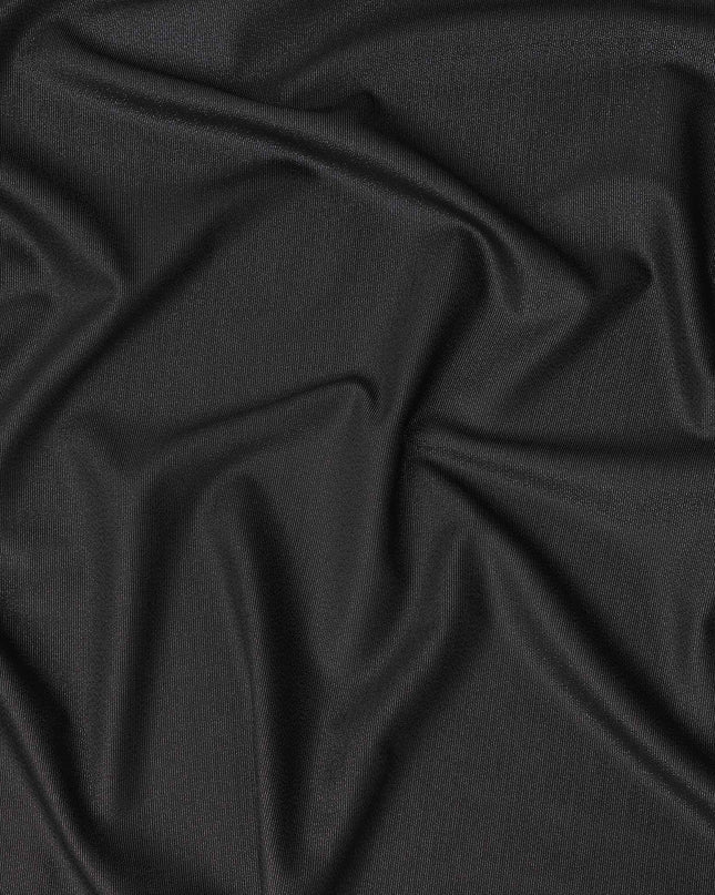 Charcoal Black Premium Italian Blended Wool Jacketing Fabric 150 Cms Width Smooth Soft Luxurious Durable Wrinkle Resistant Material for Blazers Jackets Formal Wear-D28609 - Regal Fabrics