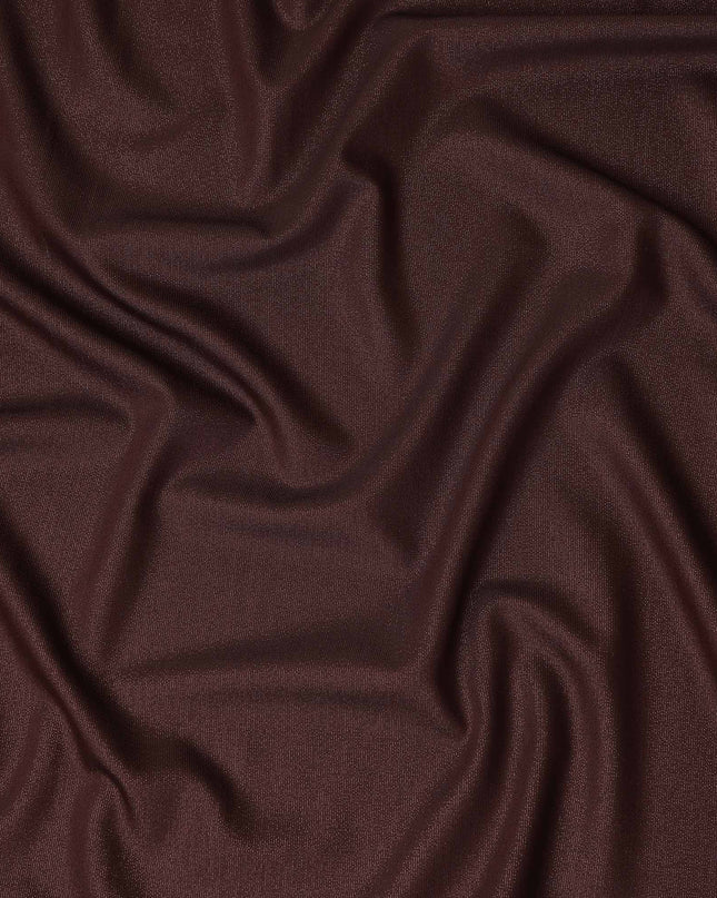Burgundy Brown Premium Italian Blended Wool Suiting Fabric 150 Cms Width Smooth Soft Luxurious Durable Wrinkle Resistant Material for Jacketing-D28608 - Regal Fabrics
