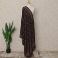 Antique Black Brown Printed Premium Kashmiri Pashmina Shawl 225X110 Cms, Made in India-D27102