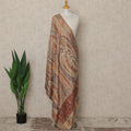 Beige Paisley Premium Kashmiri Pashmina Shawl 225X80 CMS Width, India-D26989