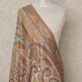 Beige Paisley Premium Kashmiri Pashmina Shawl 225X80 CMS Width, India-D26989