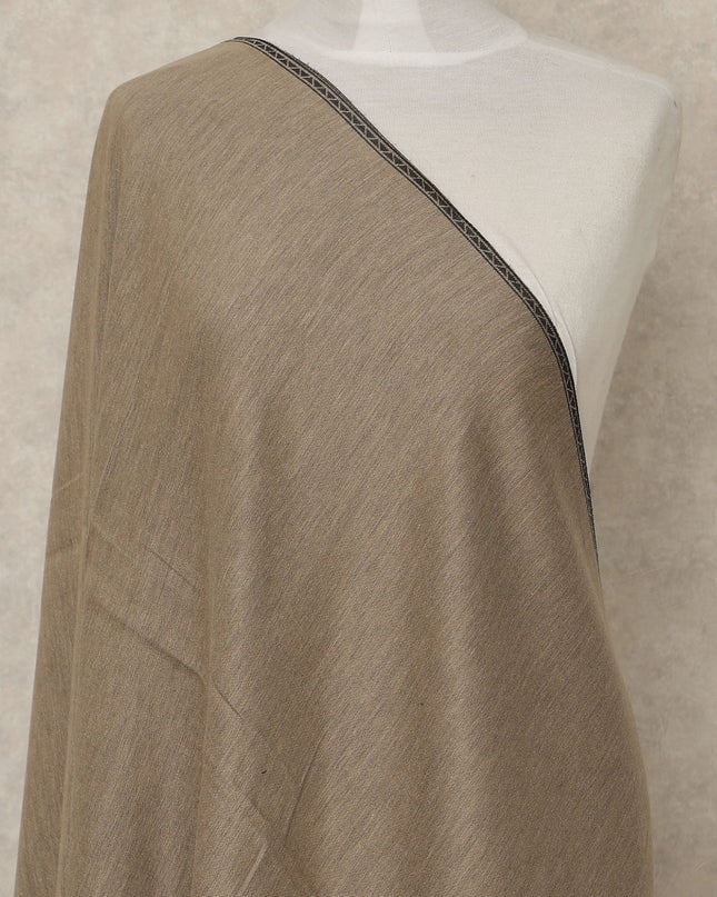Taupe Beige Solid Premium Kashmiri Pashmina Shawl 225X110 Cms, Made in India-D27106