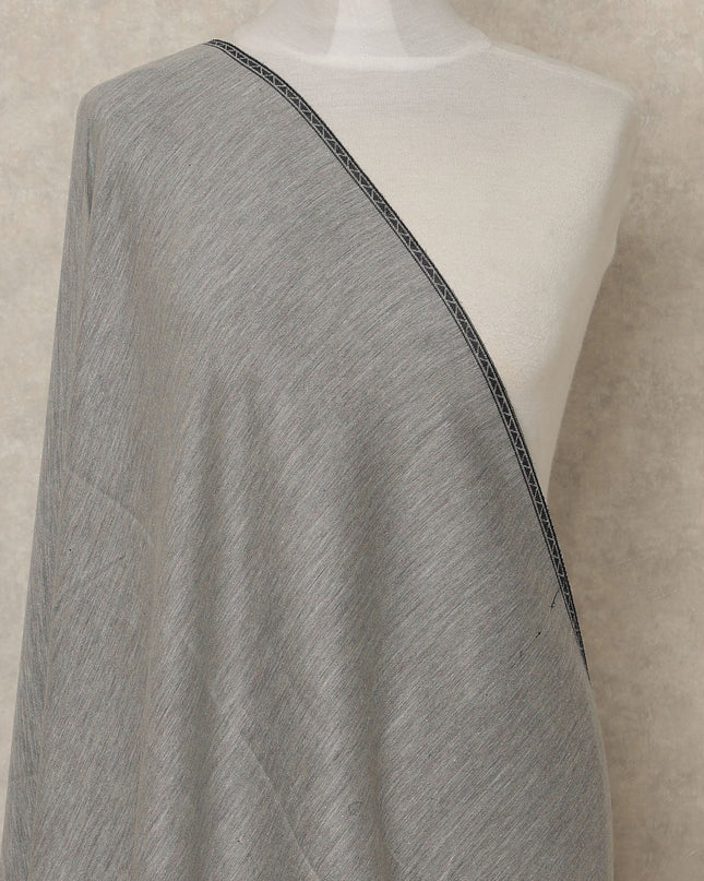 Grey Embroidered Premium Kashmiri Pashmina Shawl 225X80 CMS Width, India-D26988