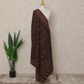Black Maroon Printed Premium Kashmiri Pashmina Shawl 225X110 Cms, Made in India-D27111 Regal Fabrics
