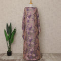 Purple Fransawi Traditional Somali Premium Silk Chiffon Dirac Fabric with metallic lurex 3.5 MtrsX140 Cms, France-D27119 Regal Fabrics