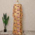 Golden Yellow Fransawi Traditional Somali Premium Silk Chiffon Dirac Fabric with metallic lurex 3.5 MtrsX140 Cms, France-D27118 Regal Fabrics