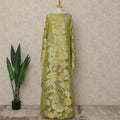 Olive Green Fransawi Traditional Somali Premium Silk Chiffon Dirac Fabric with metallic lurex 3.5 Mtrs X 140 Cms, France-D27120 Regal Fabrics