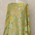 Olive Green Fransawi Traditional Somali Premium Silk Chiffon Dirac Fabric with metallic lurex 3.5 Mtrs X 140 Cms, France-D27120 Regal Fabrics
