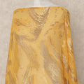 Yellow Abstract Fransawi Silk Chiffon Dirac Lurex