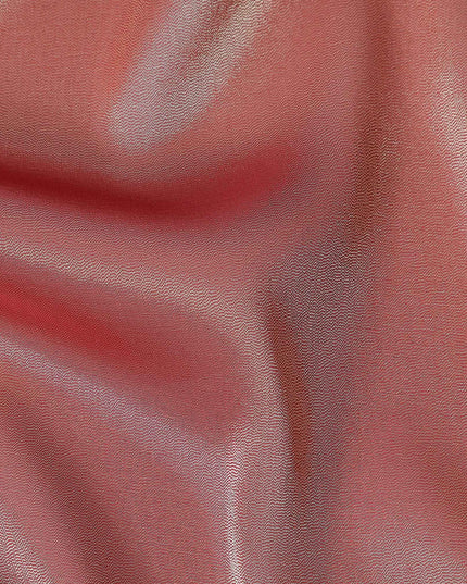 Coral Rose Silk Lame Fabric France 110cm