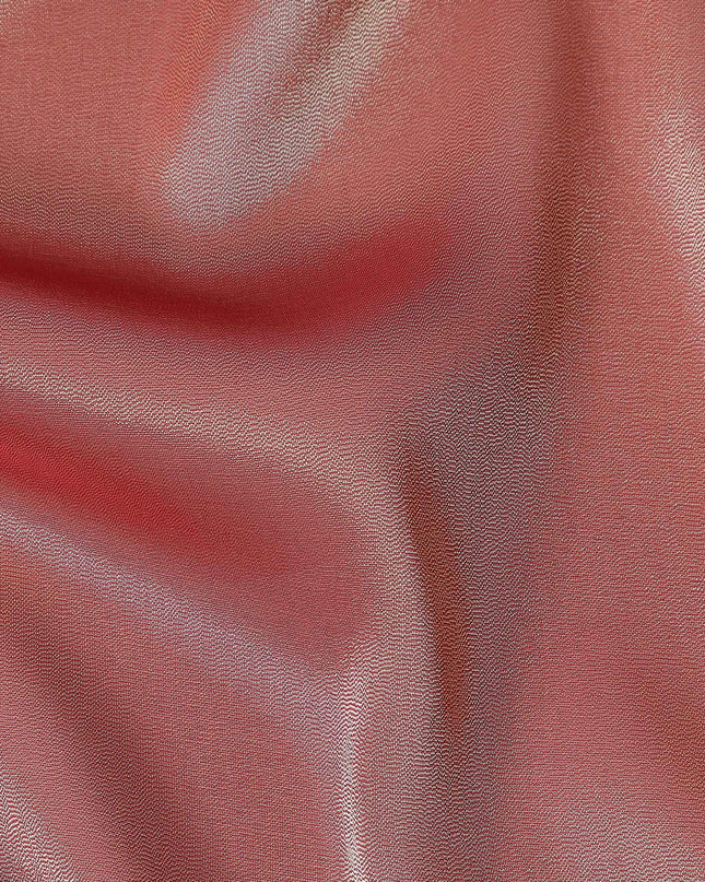 Coral Rose Silk Lame Fabric France 110cm