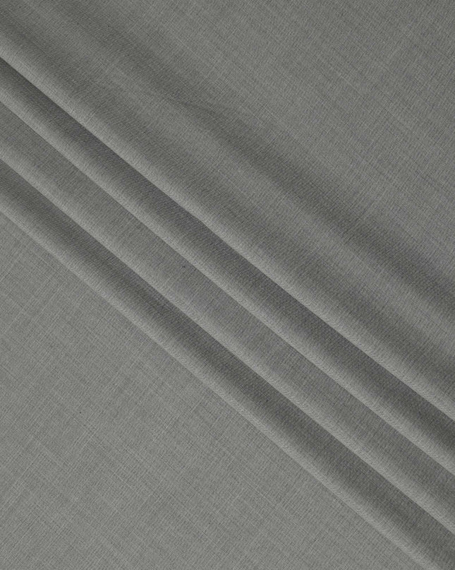 Light Grey Solid Blended Poly Wool Suiting Fabric 150 Cms Width Smooth Soft Durable Wrinkle Resistant Material for Formal Suits Trousers Blazers-D28596 - Regal Fabrics