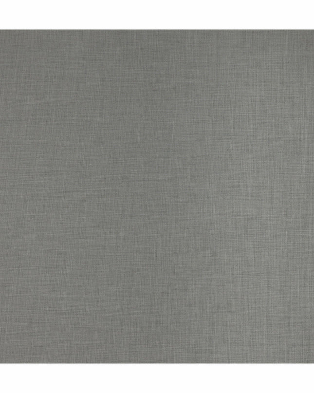 Light Grey Solid Blended Poly Wool Suiting Fabric 150 Cms Width Smooth Soft Durable Wrinkle Resistant Material for Formal Suits Trousers Blazers-D28596 - Regal Fabrics