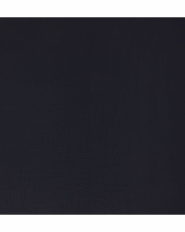 Dark Navy Blue Solid Blended Poly Wool Suiting Fabric 150 Cms Width Smooth Soft Durable Wrinkle Resistant Material for Formal Suits Trousers Blazers-D28597 - Regal Fabrics