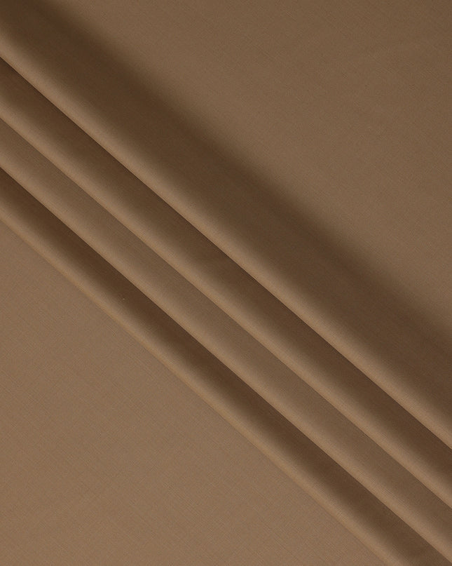 Beige Solid Blended Poly Wool Suiting Fabric 150 Cms Width Smooth Soft Durable Wrinkle Resistant Material for Formal Suits Trousers Blazers-D28603 - Regal Fabrics