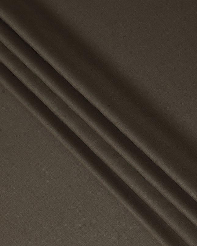 Dark Brown Solid Blended Poly Wool Suiting Fabric 150 Cms Width Smooth Soft Durable Wrinkle Resistant Material for Formal Suits Trousers Blazers-D28600 - Regal Fabrics