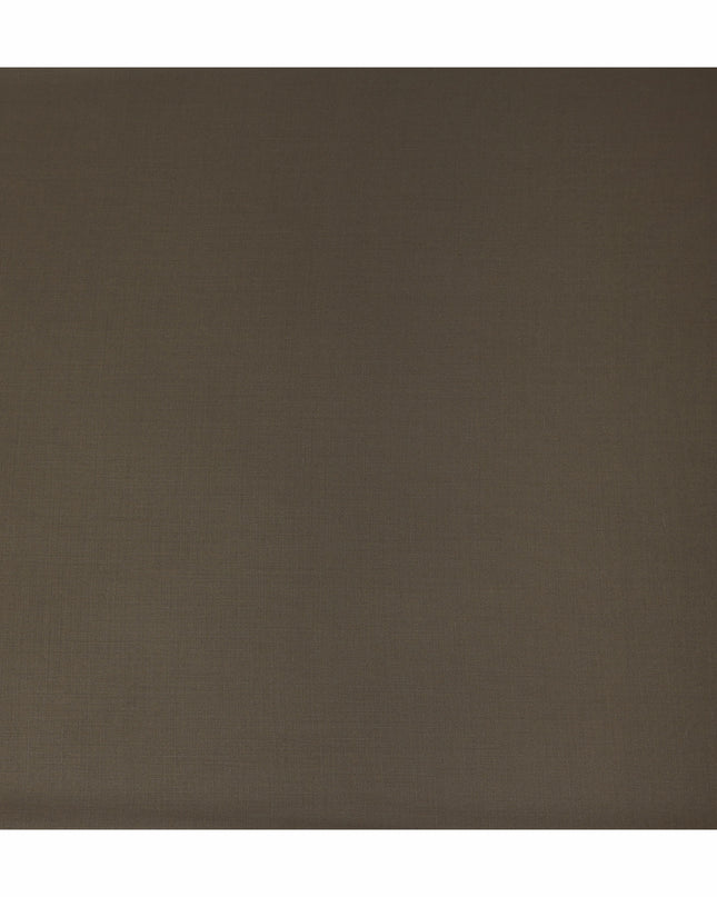 Dark Brown Solid Blended Poly Wool Suiting Fabric 150 Cms Width Smooth Soft Durable Wrinkle Resistant Material for Formal Suits Trousers Blazers-D28600 - Regal Fabrics