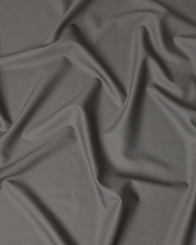 Taupe Grey Solid Blended Poly Wool Suiting Fabric 150 Cms Width Smooth Soft Durable Wrinkle Resistant Material for Formal Suits Trousers Blazers-D28599 - Regal Fabrics