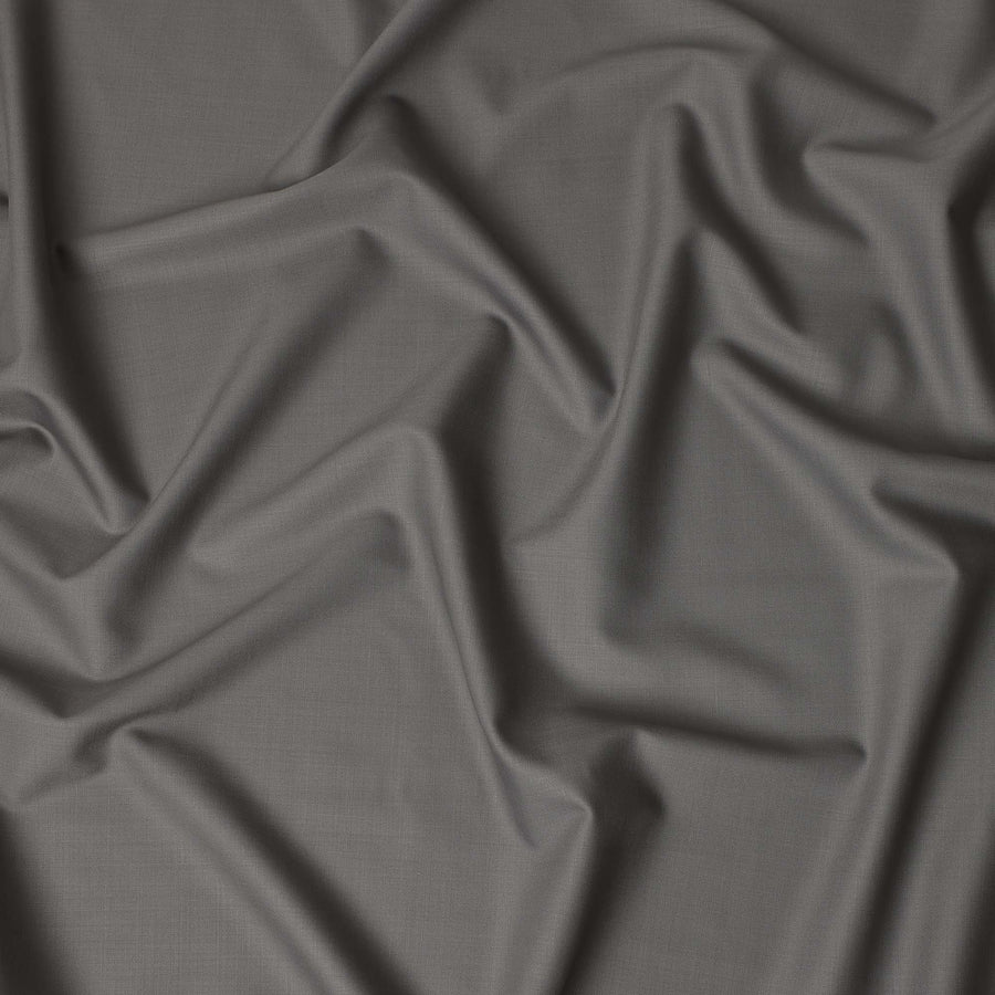 Taupe Grey Solid Blended Poly Wool Suiting Fabric 150 Cms Width Smooth Soft Durable Wrinkle Resistant Material for Formal Suits Trousers Blazers-D28599 - Regal Fabrics