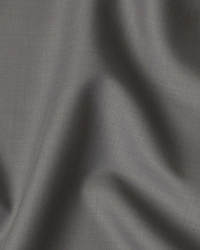 Taupe Grey Solid Blended Poly Wool Suiting Fabric 150 Cms Width Smooth Soft Durable Wrinkle Resistant Material for Formal Suits Trousers Blazers-D28599 - Regal Fabrics