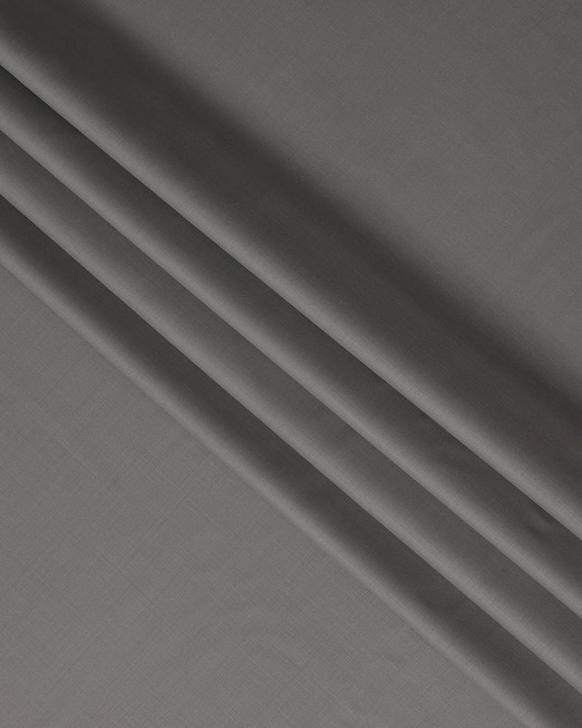 Taupe Grey Solid Blended Poly Wool Suiting Fabric 150 Cms Width Smooth Soft Durable Wrinkle Resistant Material for Formal Suits Trousers Blazers-D28599 - Regal Fabrics