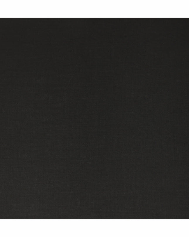 Charcoal Black Solid Blended Poly Wool Suiting Fabric 150 Cms Width Smooth Soft Durable Wrinkle Resistant Material for Formal Suits Trousers Blazers-D28594 - Regal Fabrics