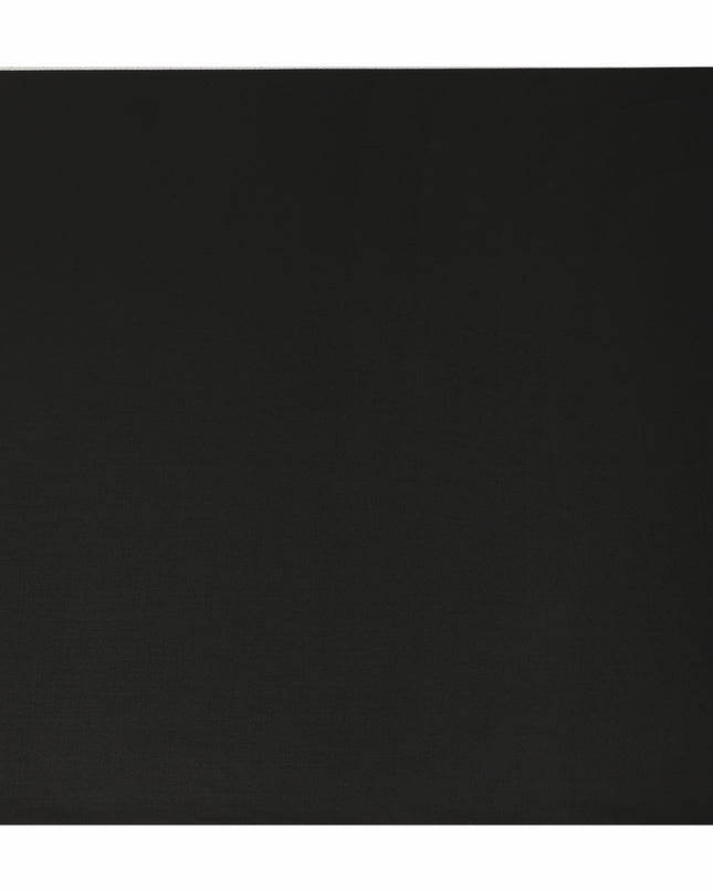 Black Solid Blended Poly Wool Suiting Fabric 150 Cms Width Smooth Soft Durable Wrinkle Resistant Material for Formal Suits Trousers Blazers-D28591 - Regal Fabrics