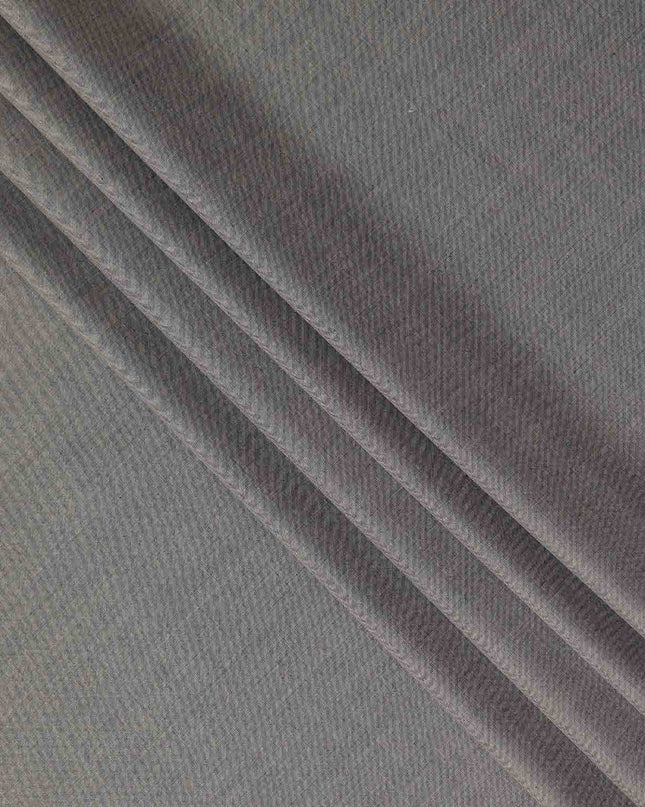 Light Grey Solid Blended Poly Wool Suiting Fabric 150 Cms Width Soft Smooth Durable Wrinkle Resistant Material for Formal Suits Trousers Blazers-D28592 - Regal Fabrics