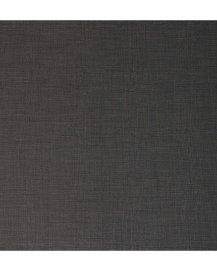 Charcoal Grey Solid Blended Poly Wool Suiting Fabric 150 Cms Width Smooth Soft Durable Wrinkle Resistant Material for Formal Suits Trousers Blazers-D28602 - Regal Fabrics
