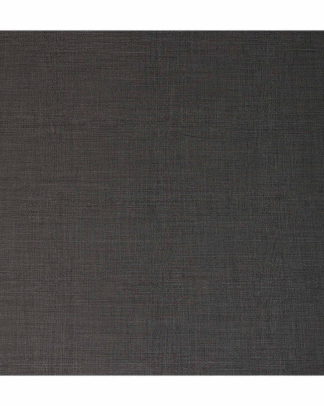 Charcoal Grey Solid Blended Poly Wool Suiting Fabric 150 Cms Width Smooth Soft Durable Wrinkle Resistant Material for Formal Suits Trousers Blazers-D28602 - Regal Fabrics