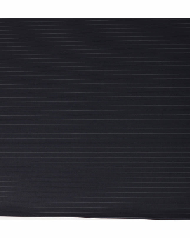 Navy Blue Pinstripe Blended Poly Wool Suiting Fabric 150 Cms Width Smooth Soft Durable Wrinkle Resistant Material for Formal Suits Trousers Blazers-D28606 - Regal Fabrics