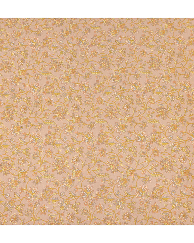 Peach Nude Pure Silk Crepe Fabric 110cm