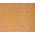 Mustard Yellow Floral Printed Premium Pure Silk Crepe Fabric 110 Cms From India-D27245 - Regal Fabrics