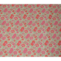 Beige Floral Printed Premium Pure Silk Crepe Fabric 110 Cms From India-D27250 - Regal Fabrics