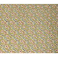 Mustard Yellow Floral Printed Silk Crepe Fabric, 110 Cms Width, Made in India-D27269 - Regal Fabrics