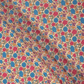 Beige Floral Printed Silk Crepe Fabric Soft Lightweight Breathable Material for Dressmaking Sewing Apparel Craft Use 110 Cms Width India Origin-D27291 Regal Fabrics