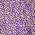 Purple Floral Printed Silk Crepe Fabric Soft Lightweight Breathable Material for Dressmaking Sewing Apparel Craft Use 110 Cms Width India Origin-D27288 - Regal Fabrics